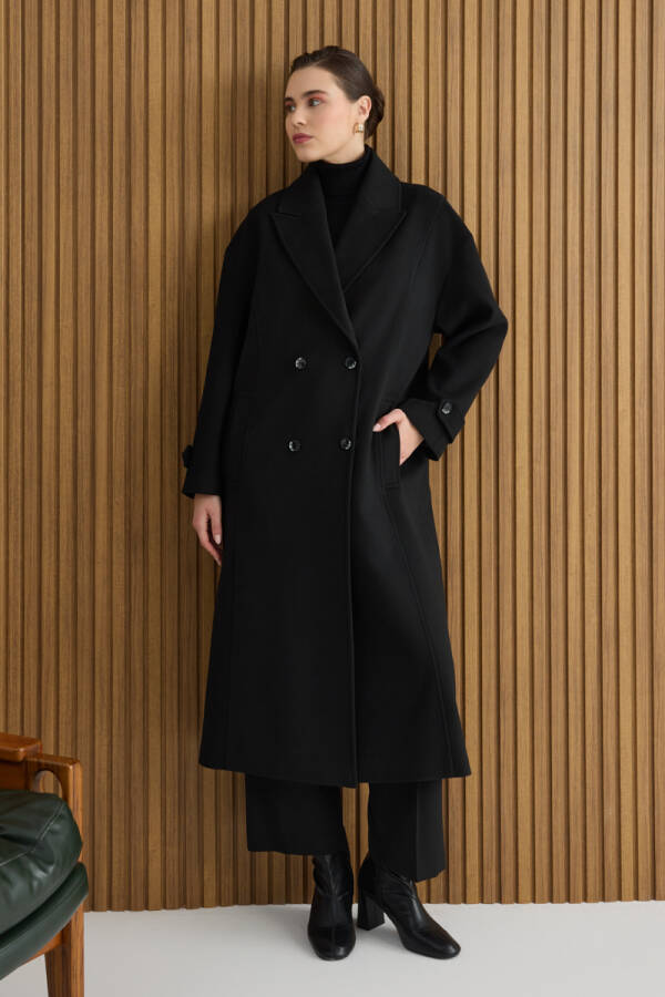 Siyah Kruvaze Kapama Kaban - 2