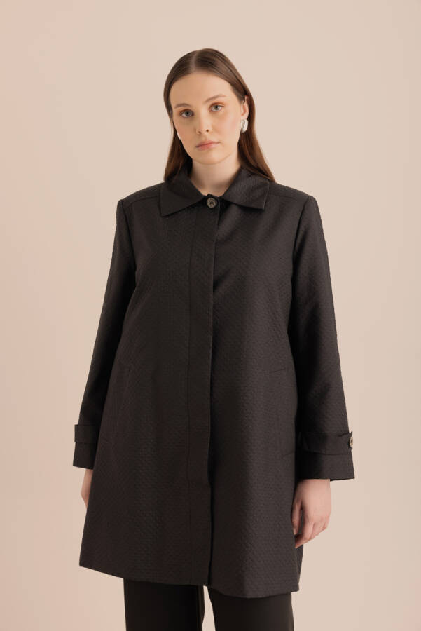 Siyah Kumaşı Dokulu Su İtici Özellikli Kap - Aker (1)