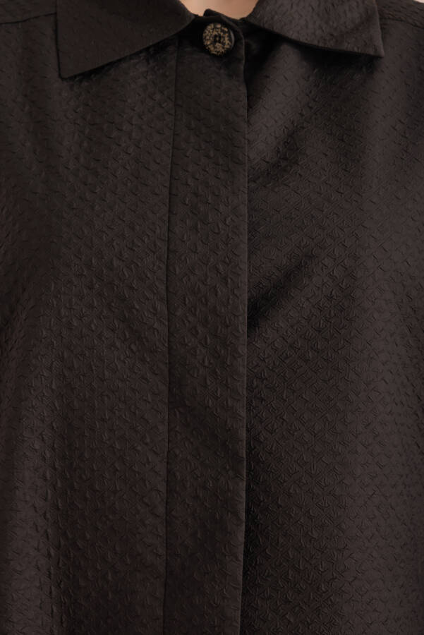 Siyah Kumaşı Dokulu Su İtici Özellikli Kap - 3