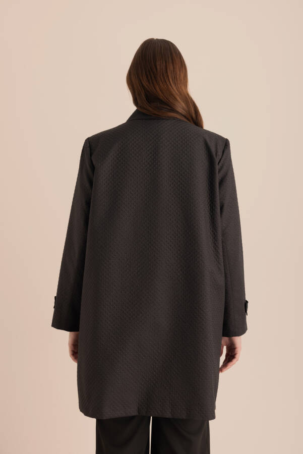 Siyah Kumaşı Dokulu Su İtici Özellikli Kap - 7