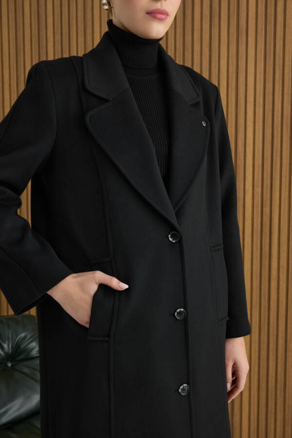 Siyah Kup Detaylı Kaban - 5