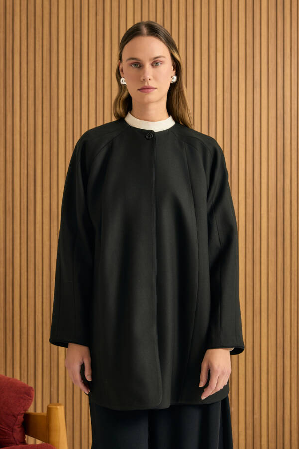 Siyah Kup Detaylı Kap - 4