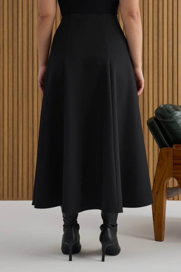 Siyah Kuplu Kloş Etek - 6