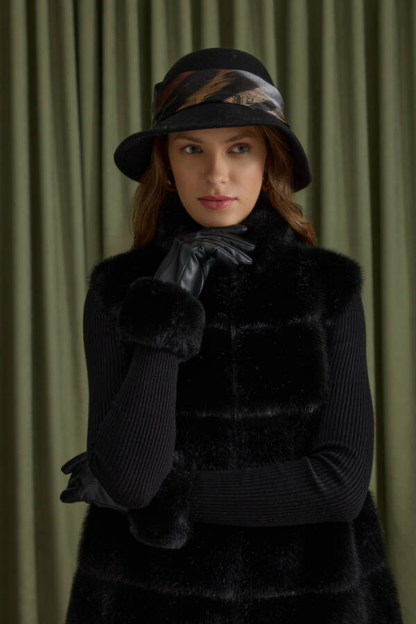 Siyah Kürk Yelek - 1