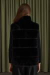Siyah Kürk Yelek - 6