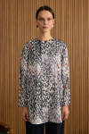 Siyah Leopar Desenli Tunik - 1