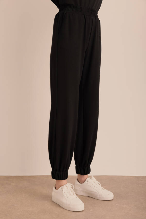 Siyah Logo Detaylı Jogger Eşofman Altı - 5
