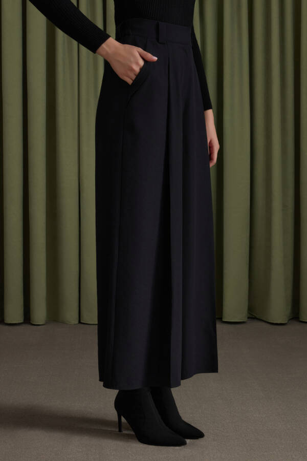 Siyah Lyocell Pantolon - 4