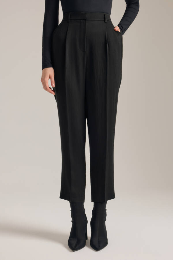 Siyah Lyocell Pantolon - Aker (1)