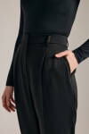 Siyah Lyocell Pantolon - 4