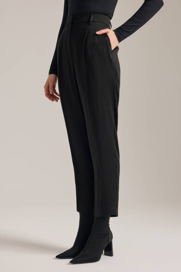 Siyah Lyocell Pantolon - 3