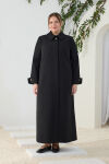 Siyah Manşet Detaylı Pardösü - 2
