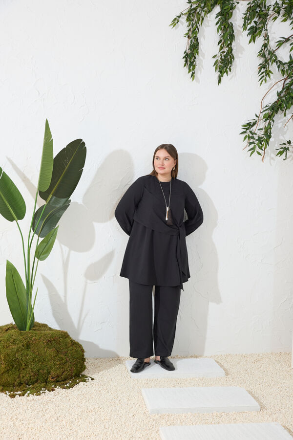 Siyah Minik Jakarlı Takım - Aker