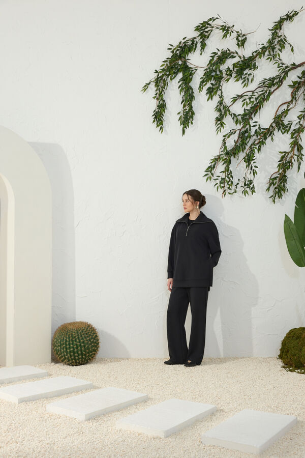 Siyah Modal Pantolon - 1