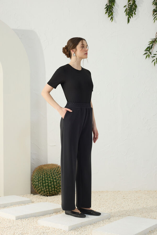 Siyah Modal Pantolon - 5