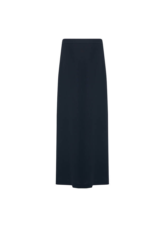 Siyah Ön Ortası Çift Pile Detaylı Etek - 3