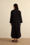 Siyah Önden Düğmeli Ferace - 7