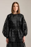 Siyah Organze Ceket - 3