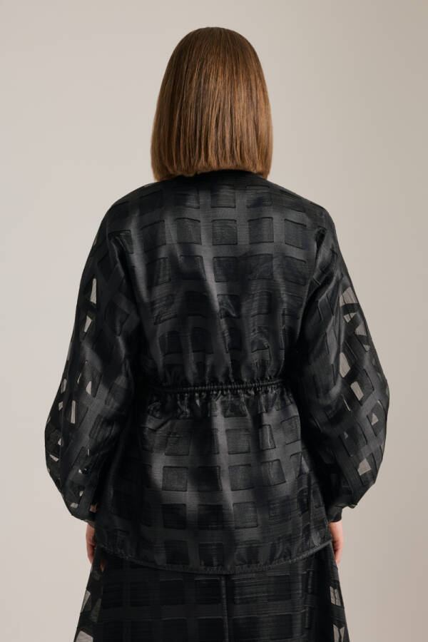 Siyah Organze Ceket - 6