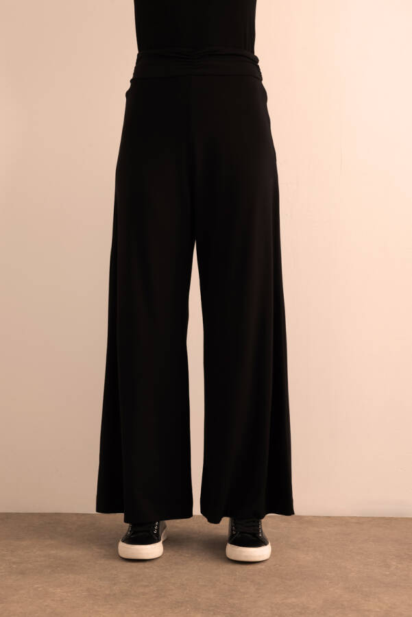 Siyah Örme Pantolon Etek - 3