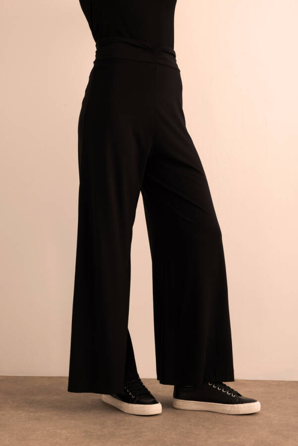 Siyah Örme Pantolon Etek - 4