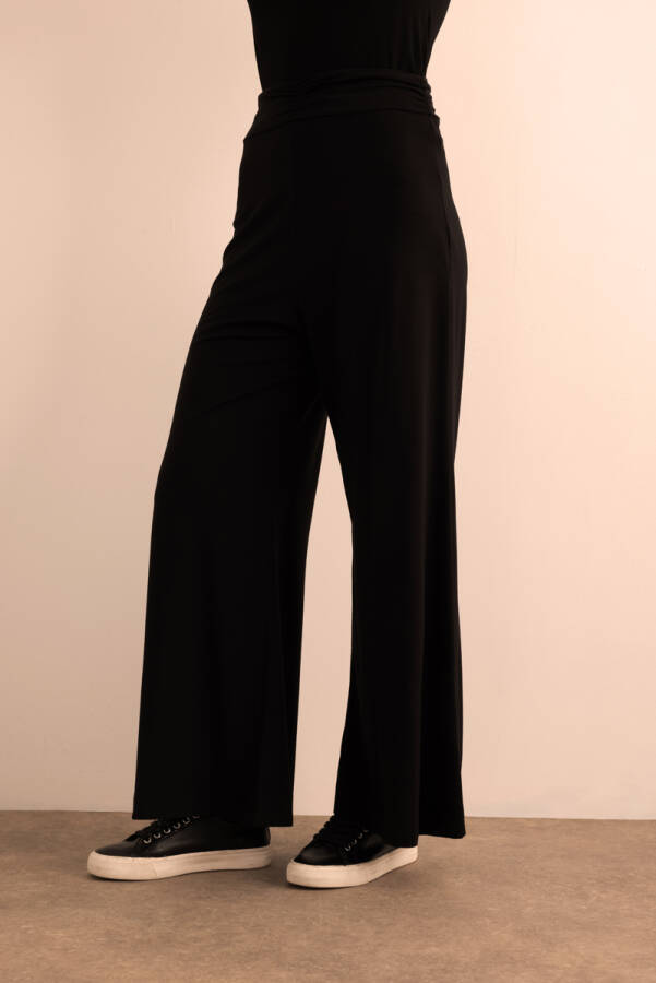 Siyah Örme Pantolon Etek - 5