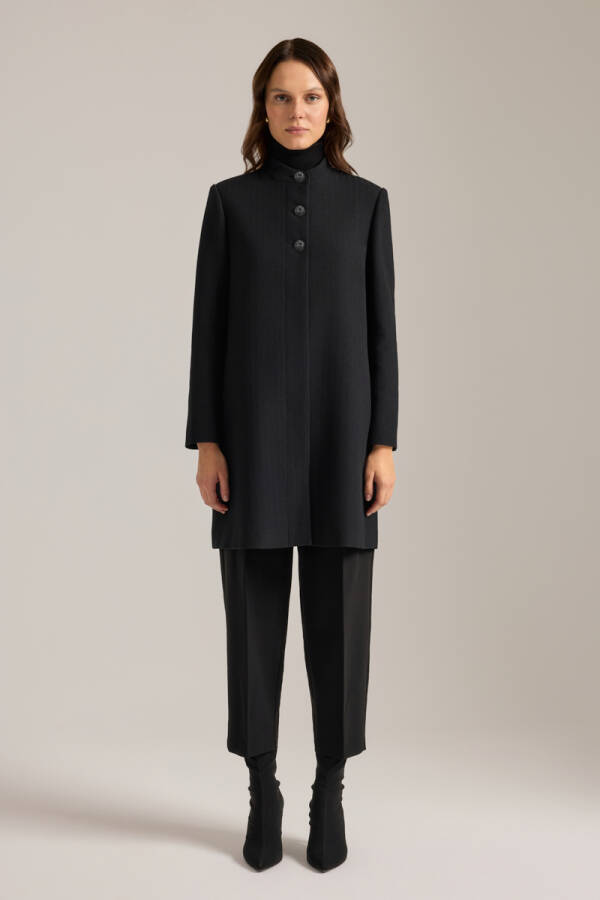 Siyah Özel Dokulu Kumaş Kap - 4