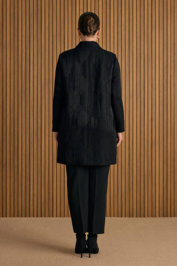 Siyah Özel Dokuma Kumaş Kap - 6