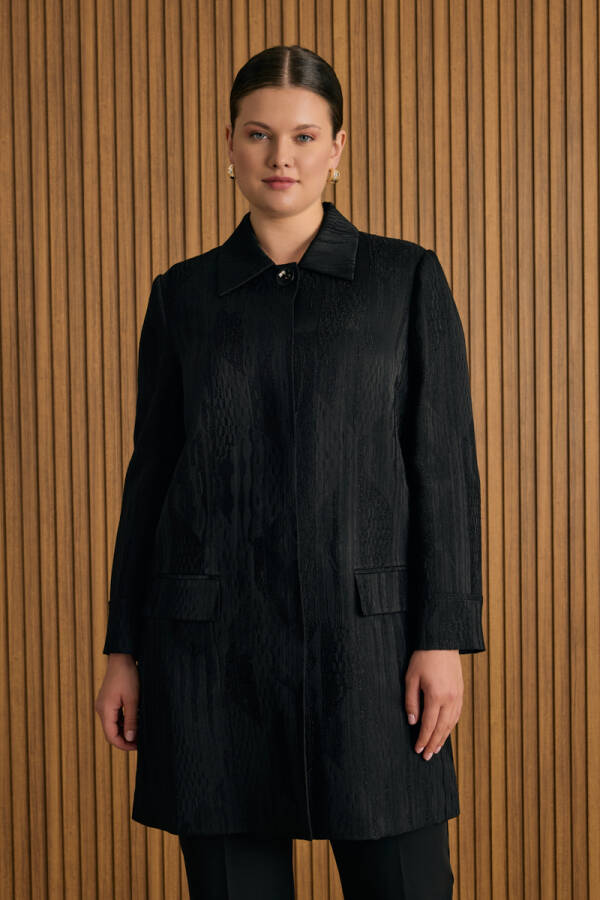 Siyah Özel Dokuma Kumaş Kap - 3