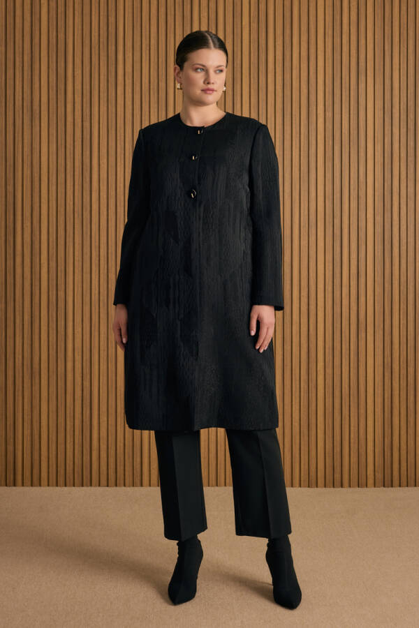 Siyah Özel Dokuma Kumaş Kap - 1