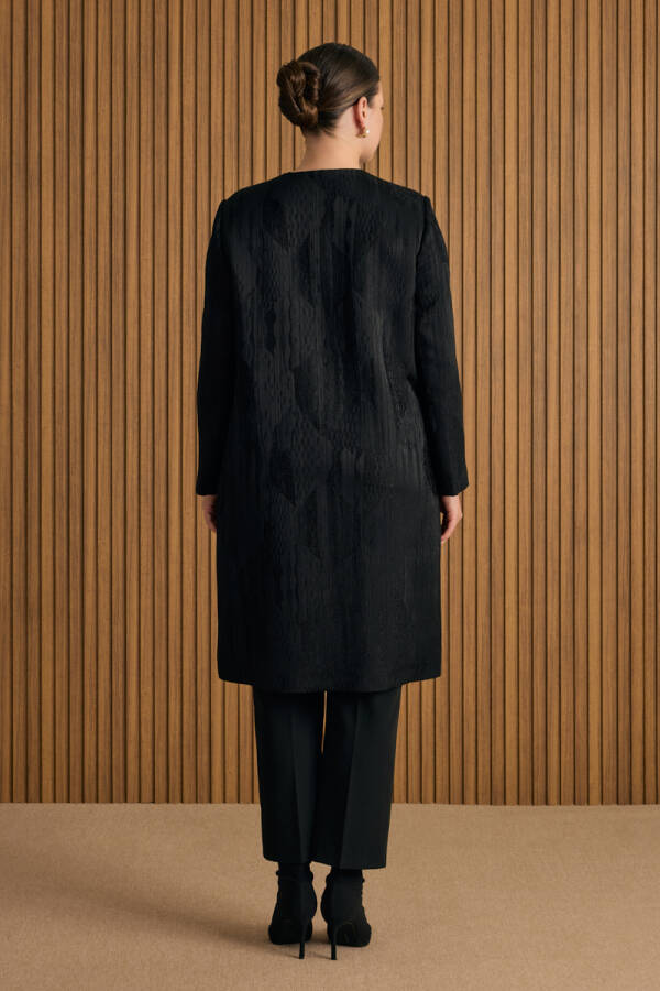 Siyah Özel Dokuma Kumaş Kap - 6