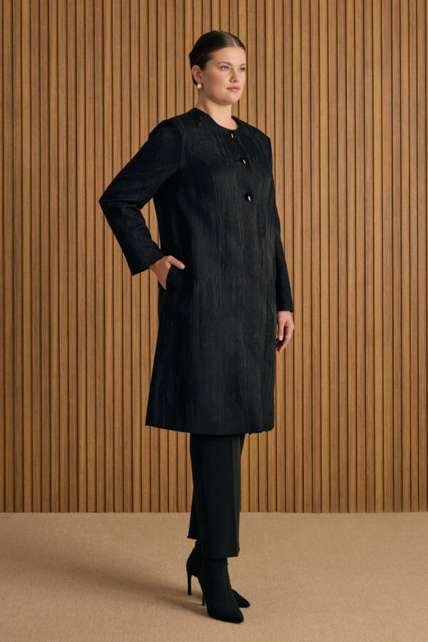 Siyah Özel Dokuma Kumaş Kap - 3