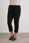Siyah Beli Lastikli Dokuma Pantolon - 3