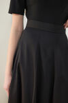 Siyah Parçalı Etek - 5
