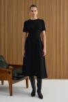 Siyah Pileli Dokuma Etek - 1