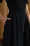 Siyah Pileli Dokuma Etek - 5