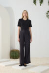 Siyah Pileli Pantolon - 3