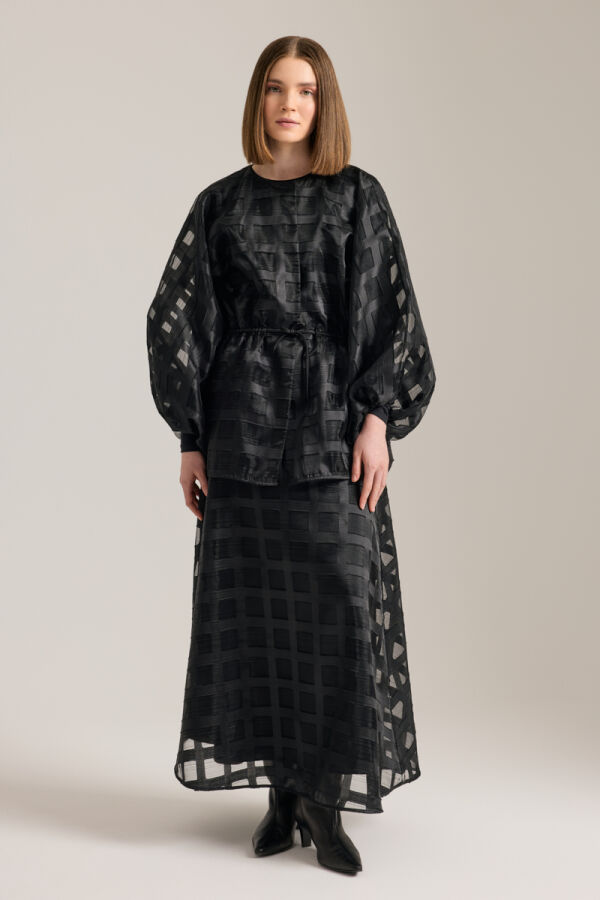 Siyah Pilisoley Etek - Aker