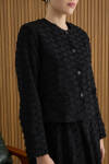 Siyah Püskül Yüzeyli Viscon Kısa Ceket - 5