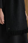 Siyah Püsküllü Yün Şal - 4