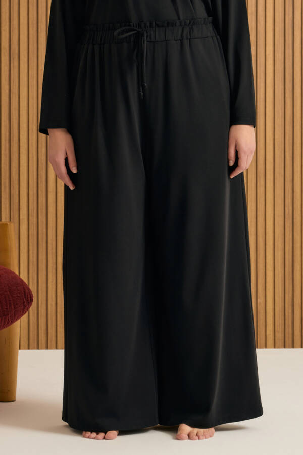 Siyah Rayon Pijama Altı - 3