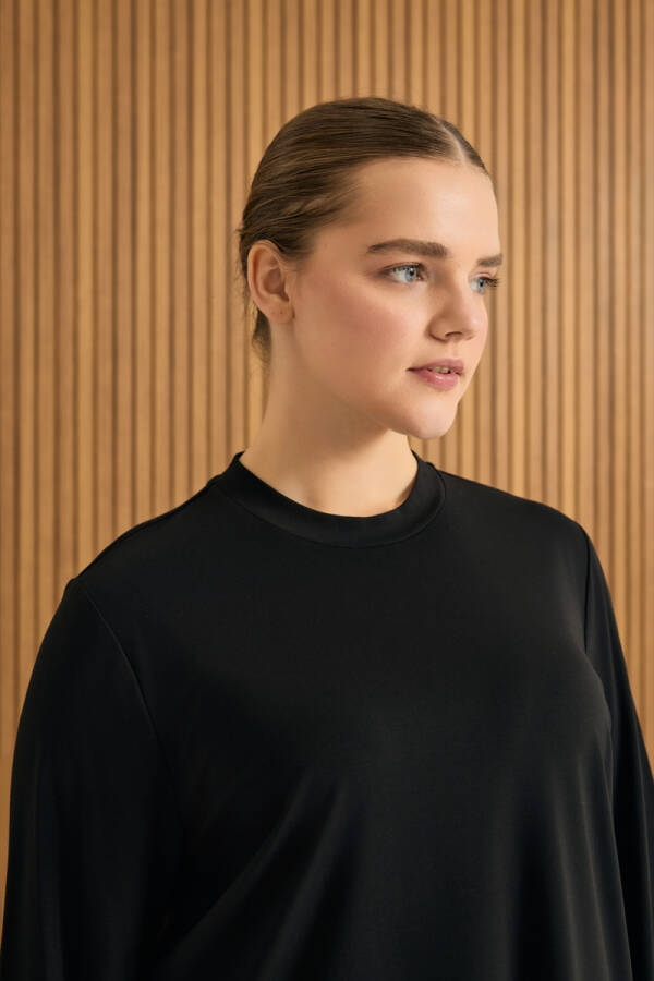 Siyah Rayon Pijama Üstü - 3