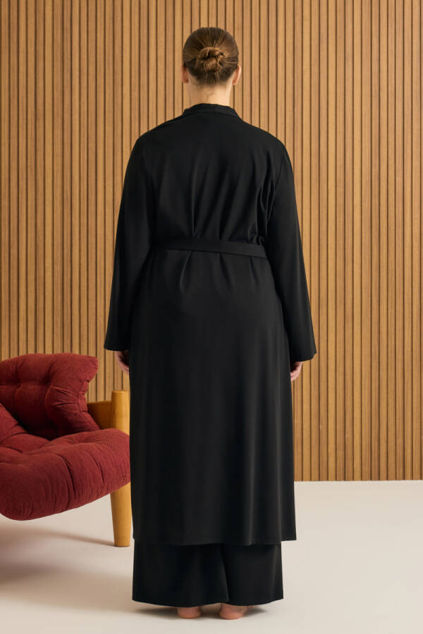Siyah Rayon Sabahlık - 5