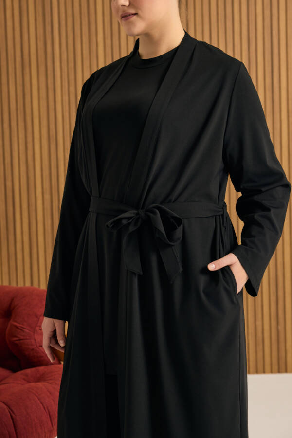 Siyah Rayon Sabahlık - 4