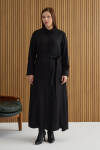 Siyah Tencel Elbise - 3