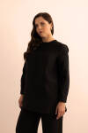 Siyah Tencel Keten Bluz - 4