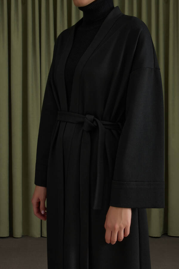 Siyah Viscon Hırka - 4