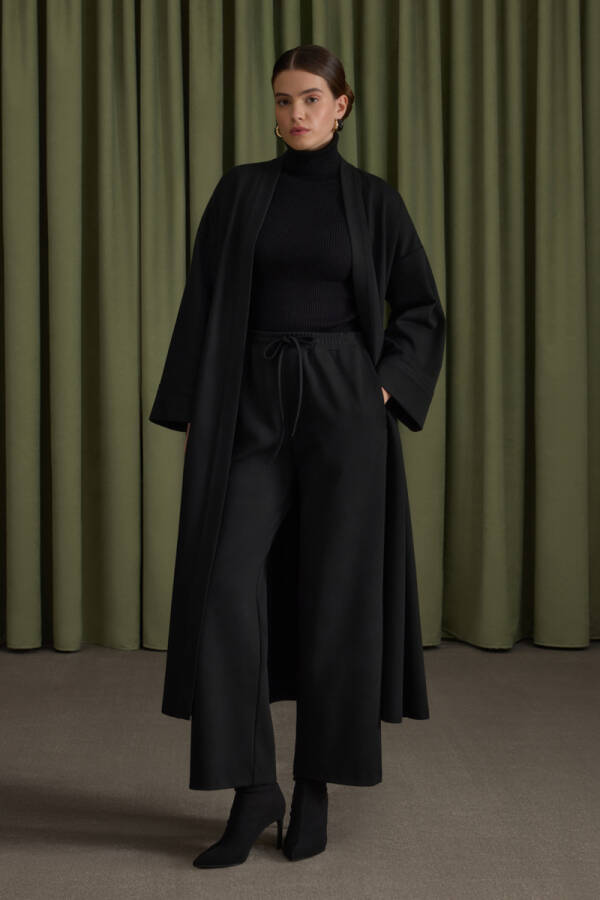 Siyah Viscon Hırka - Aker