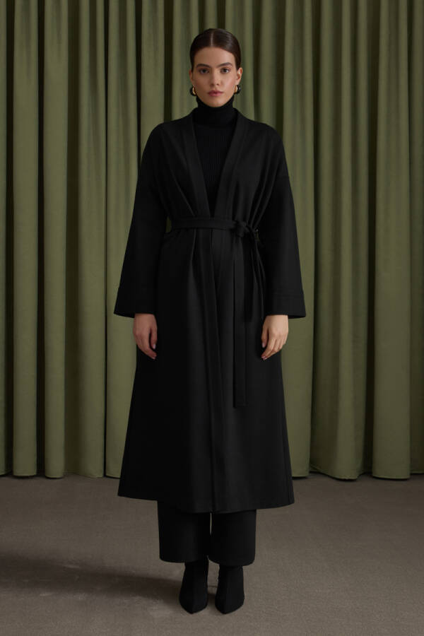 Siyah Viscon Hırka - Aker (1)