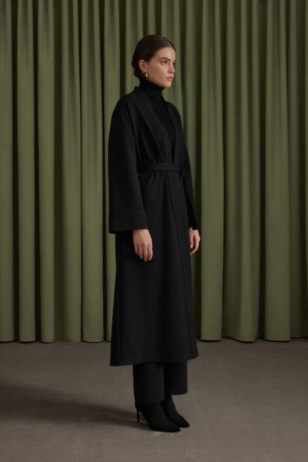 Siyah Viscon Hırka - 3